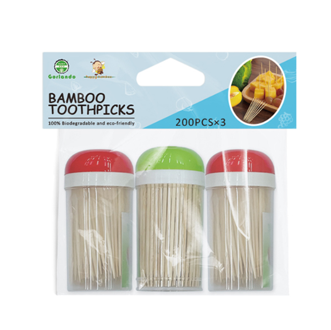 bamboo skewers packaging in Indonesian